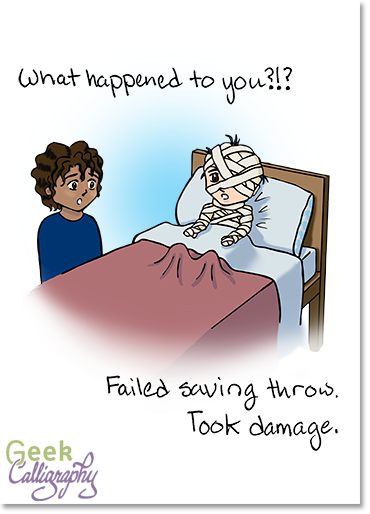 Cover of "Feel Better" greeting card from GeekCalligraphy.com