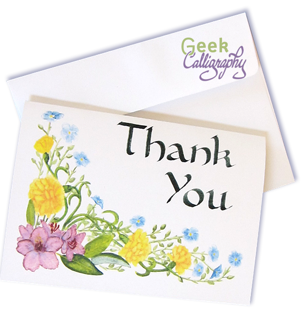 Covertly Hostile Thank You Card from Geek Calligraphy