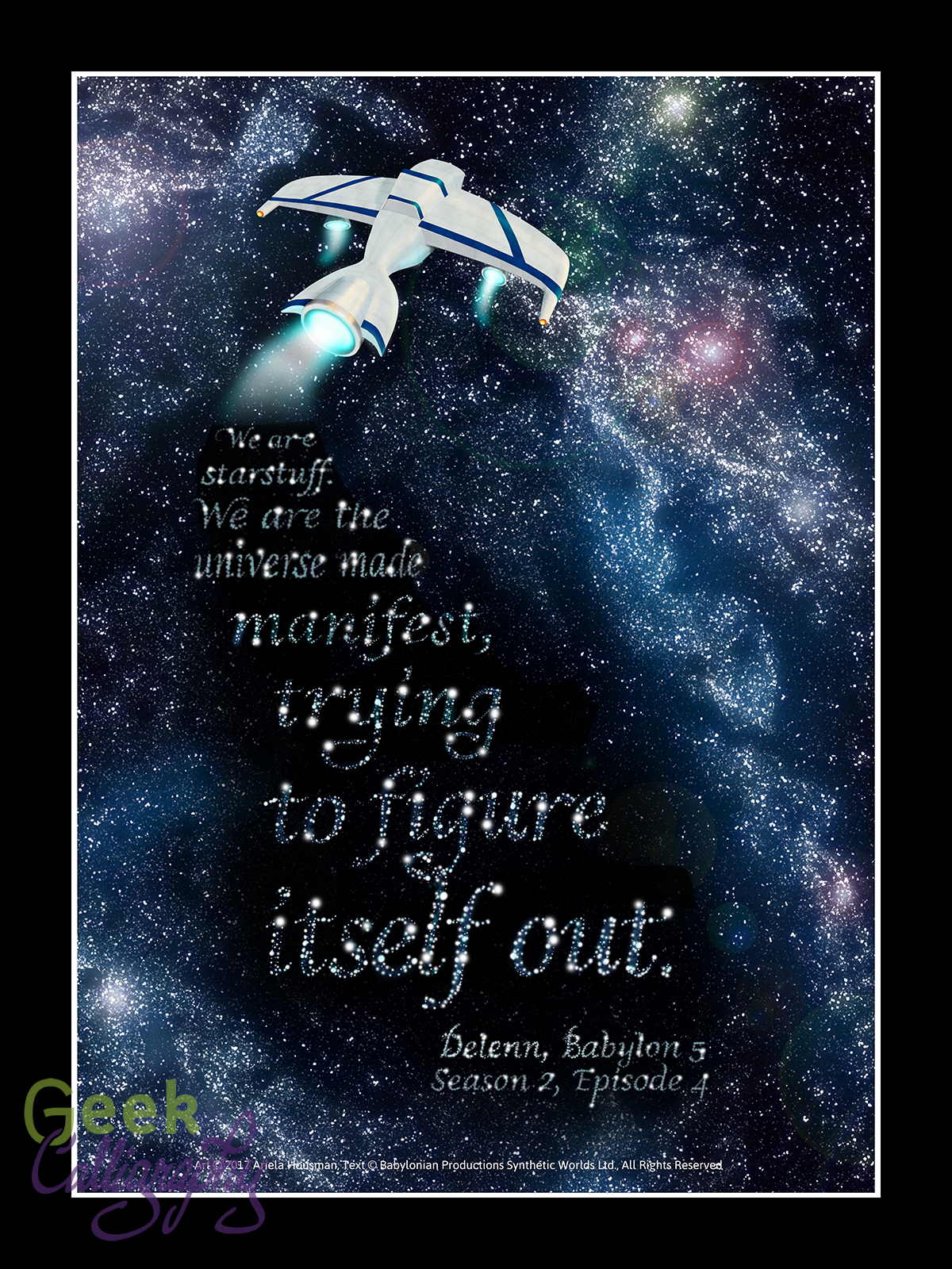 "We Are Star Stuff" Art Print - Geek Calligraphy