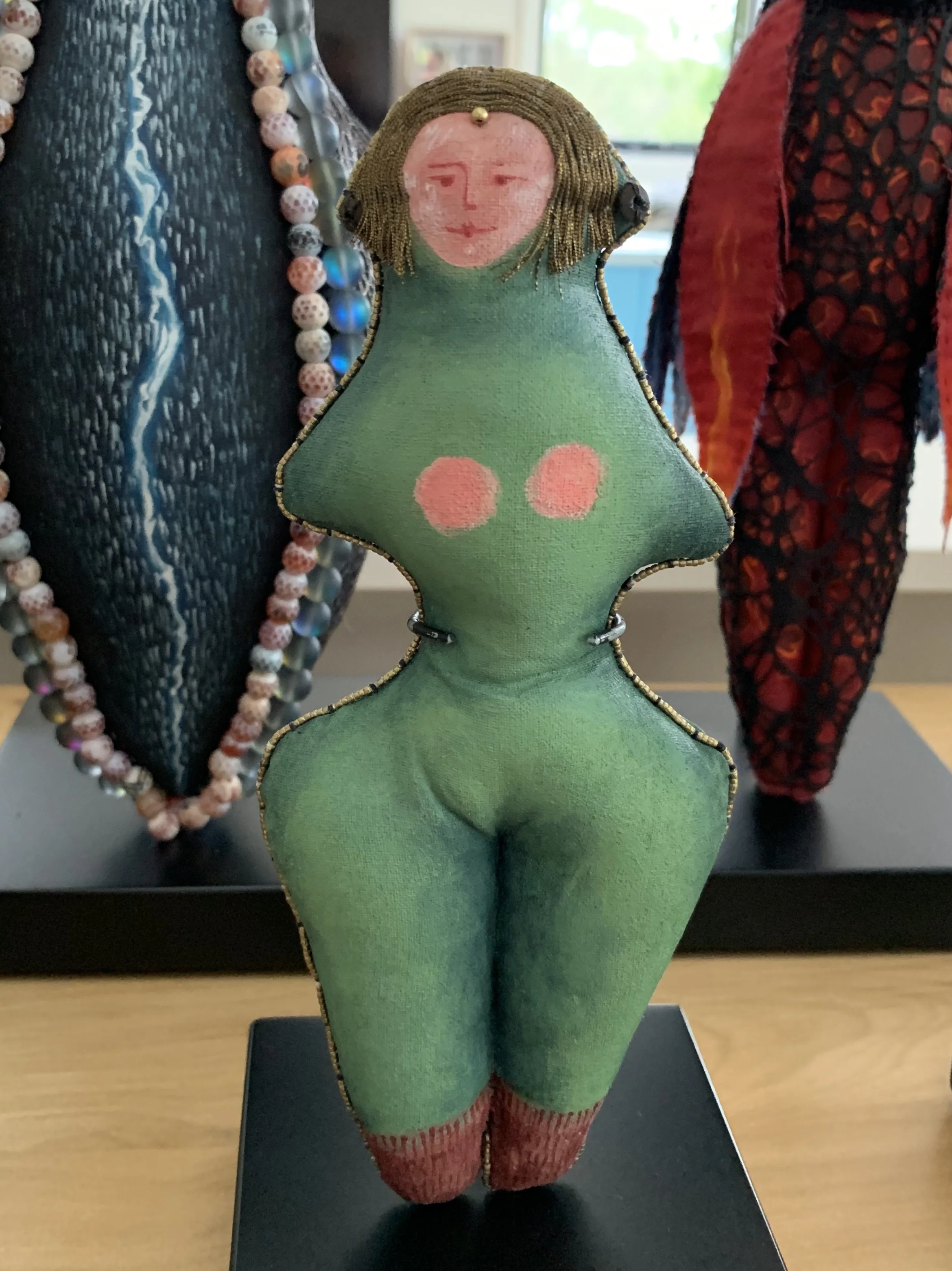 After a bronze Assyrian Mother Goddess, currently in the antiquities collection of the Museum of Fine Art in Boston. This is her great great great grand-daughter.