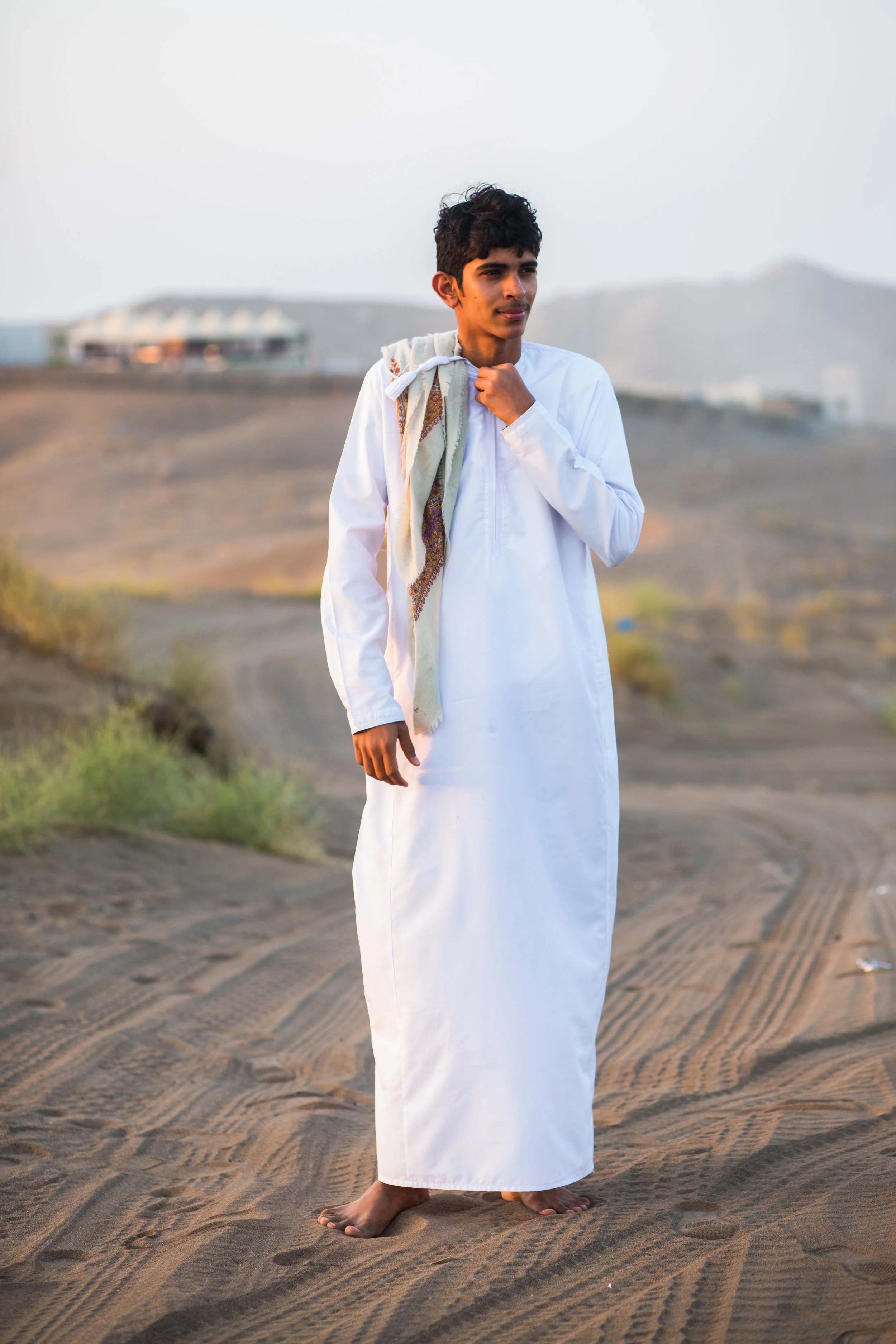  Saad Siyabi, 17, in the desert in his hometown Al Rustaq. 
