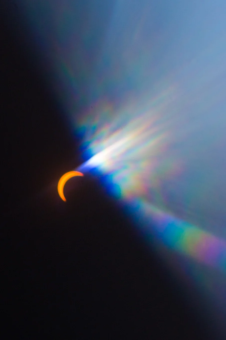  A partial solar eclipse as seen from Athens, Ohio, on August 21, 2017.&nbsp; 