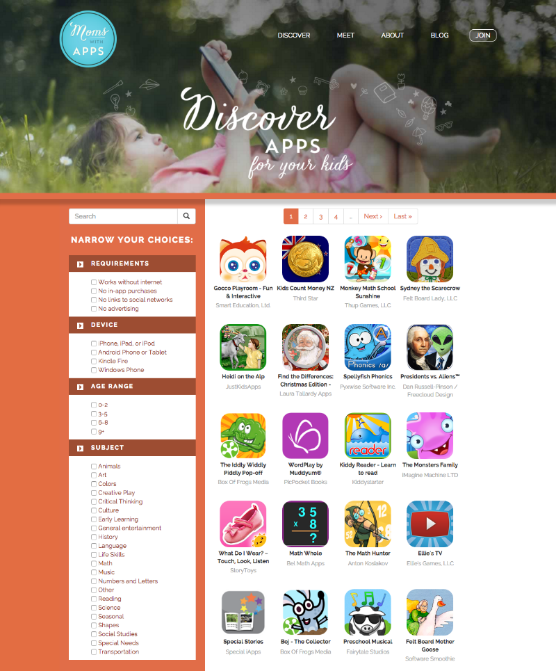 FireShot Capture 7 - Discover Kids Apps - Moms With Apps_ - https___web.archive.org_web_2015031.png