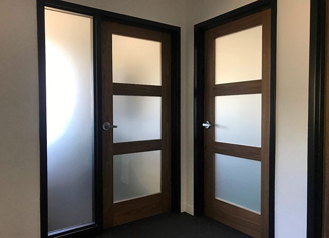 Simply Cool frosted film on these doors for some privacy. Call or text 801.901.0255 if you’re interested in getting an estimate to tint your house, office, or commercial buildings! 
#simplycool #simplycoolwindowtint  #simplycoolfrost #euntek #frostedfilm #frosted windows #windowtint