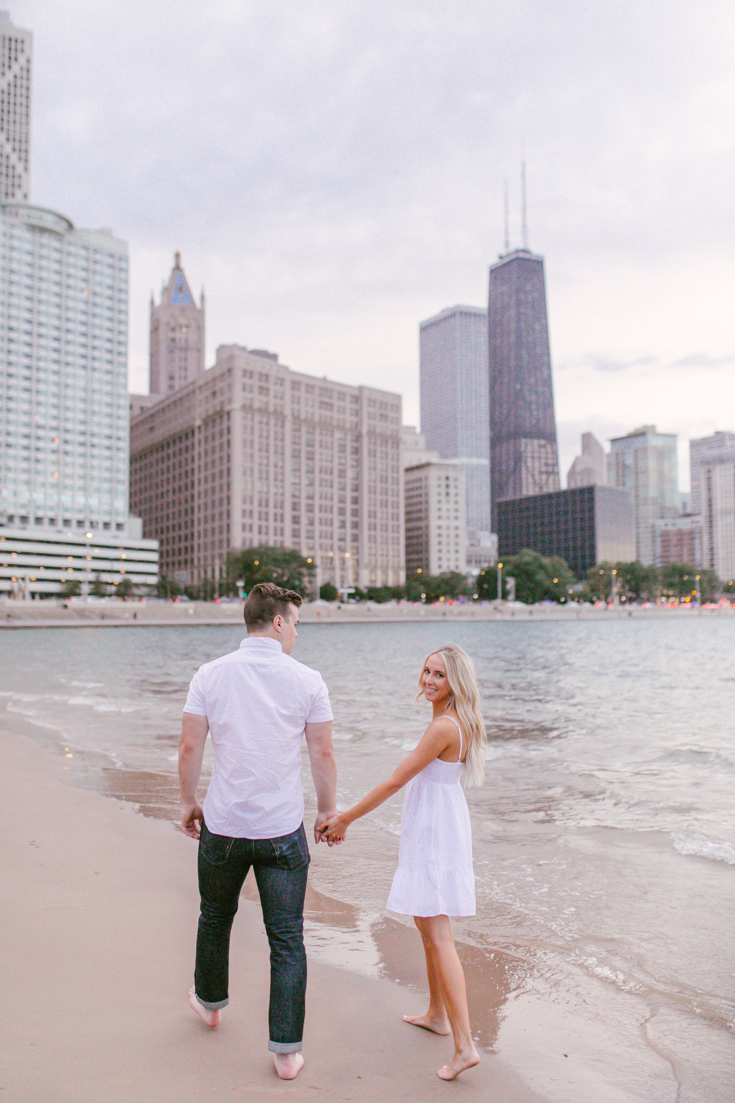 Chicago Wedding Photographer (Ohio Street Beach Engagement Shoot and Wrigley Building)-125.jpg
