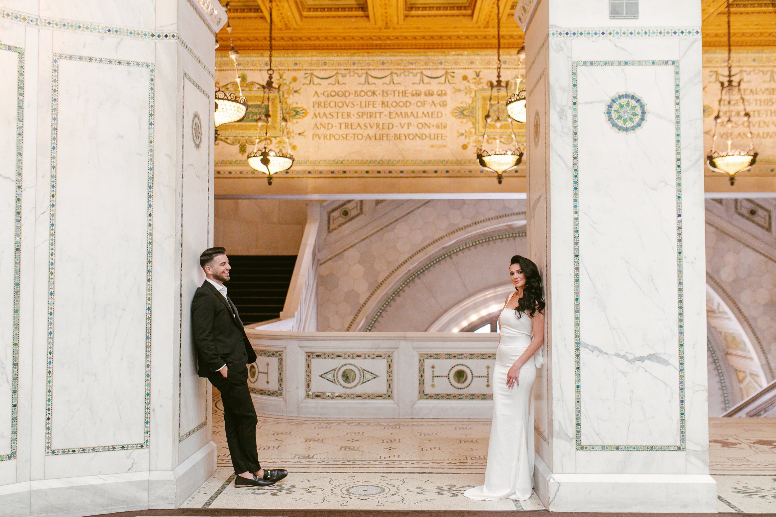 Chicago wedding photograher (Chicago cultural center engagement couples photo shoot)-96.jpg