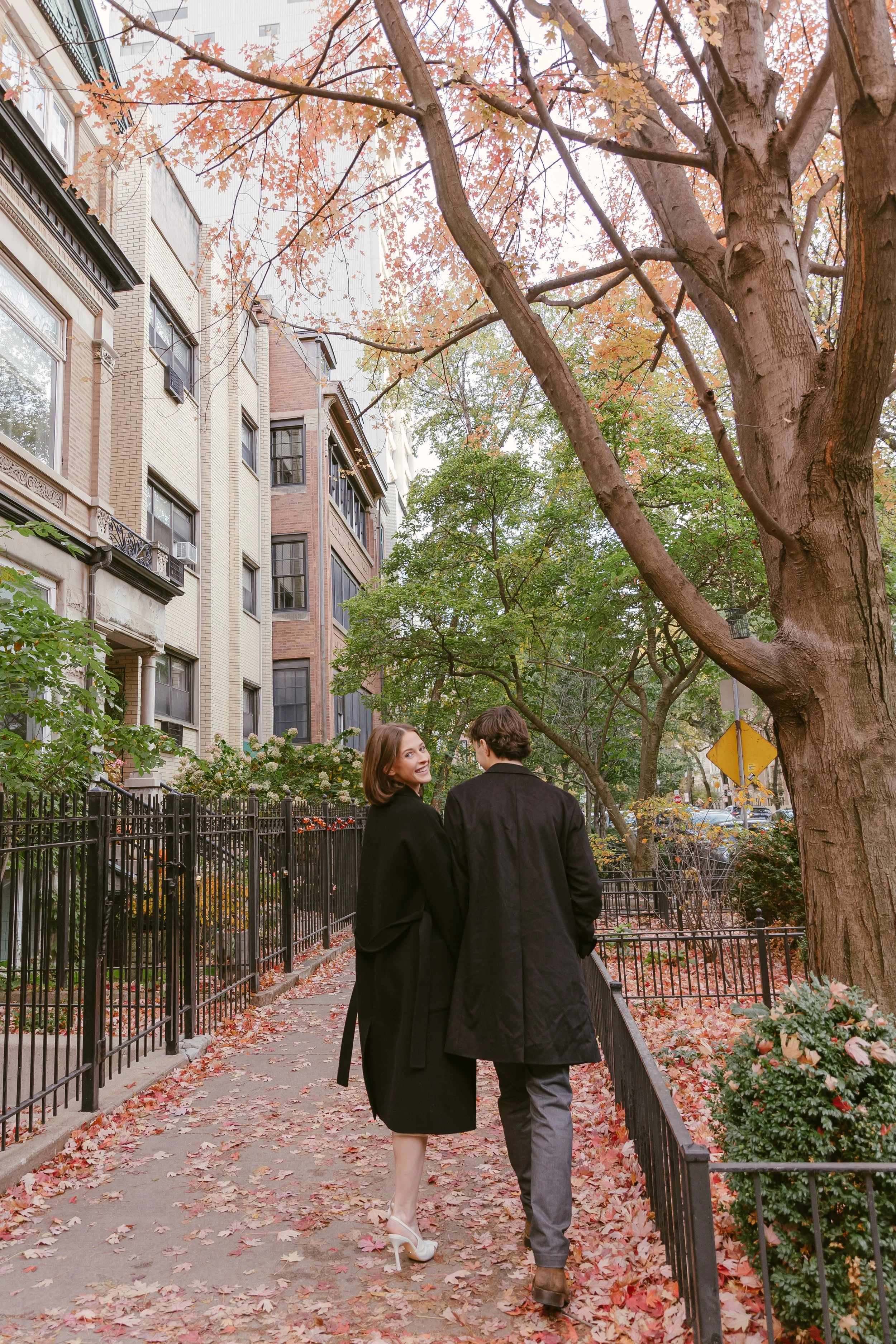 Chicago editorial wedding photographer (Gold Coast couples autumn engagement shoot)-20.jpg