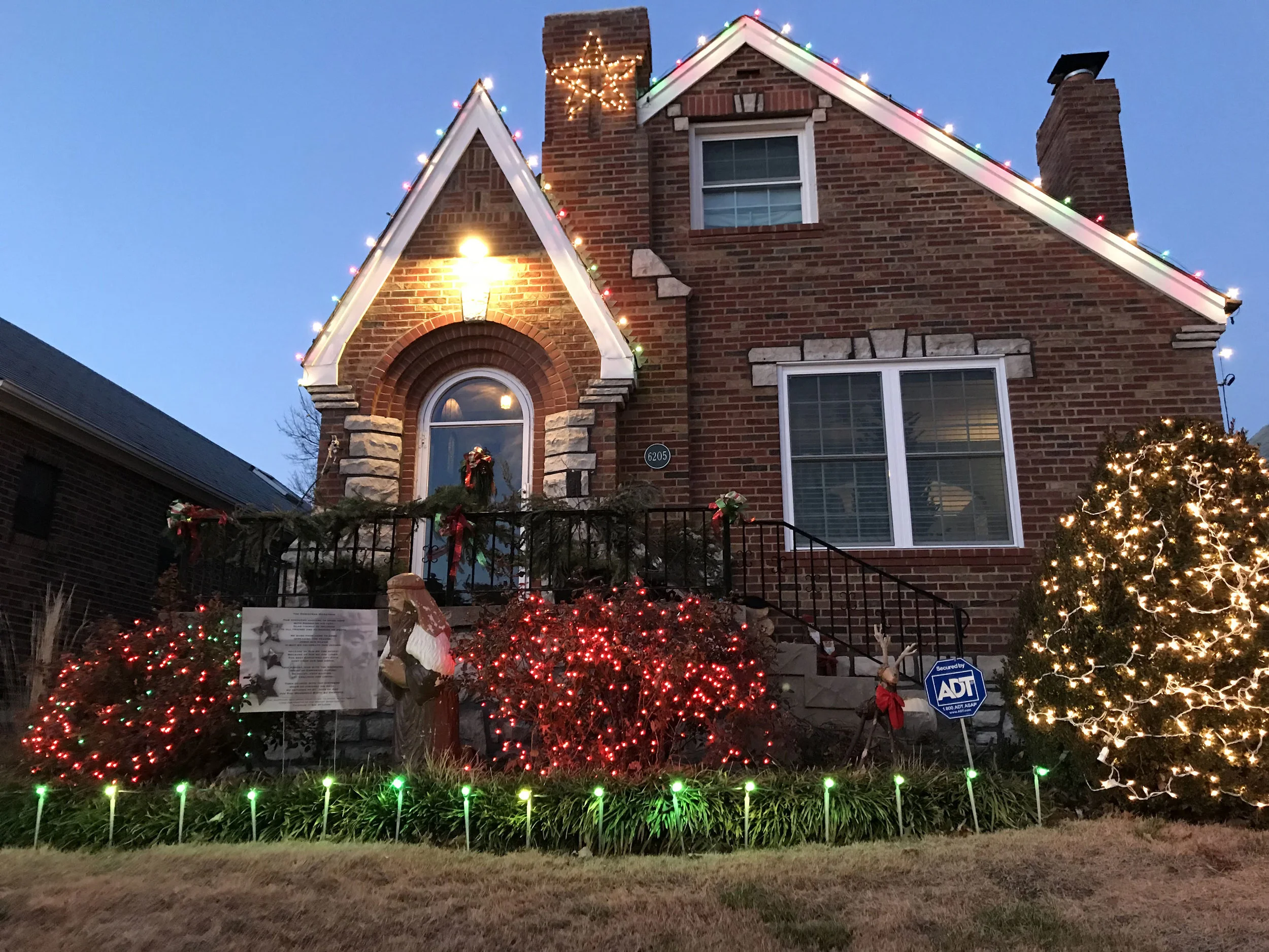 Ran to the 6200 block of Pernod! I feel warm next to these red lights that flow like fire! Remember that "because of Jesus we are saved. Because of Jesus we are loved. The best Christmas gift ever sent from our God above! p.s. nice Christmas lights!