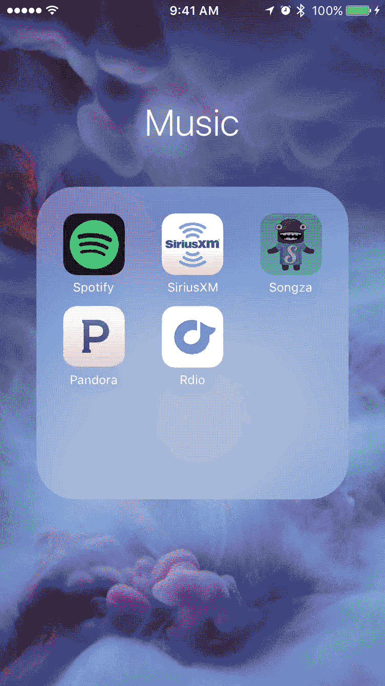 Choosing a playlist in the standalone Songza app.