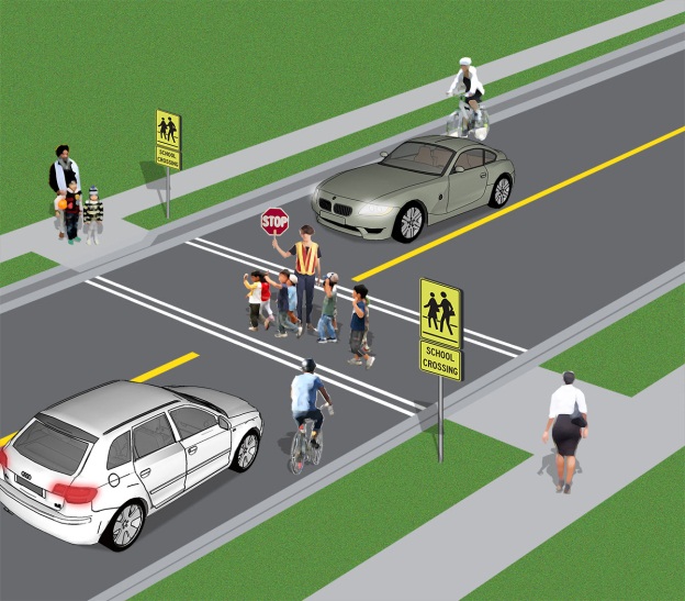 School crossing diagram