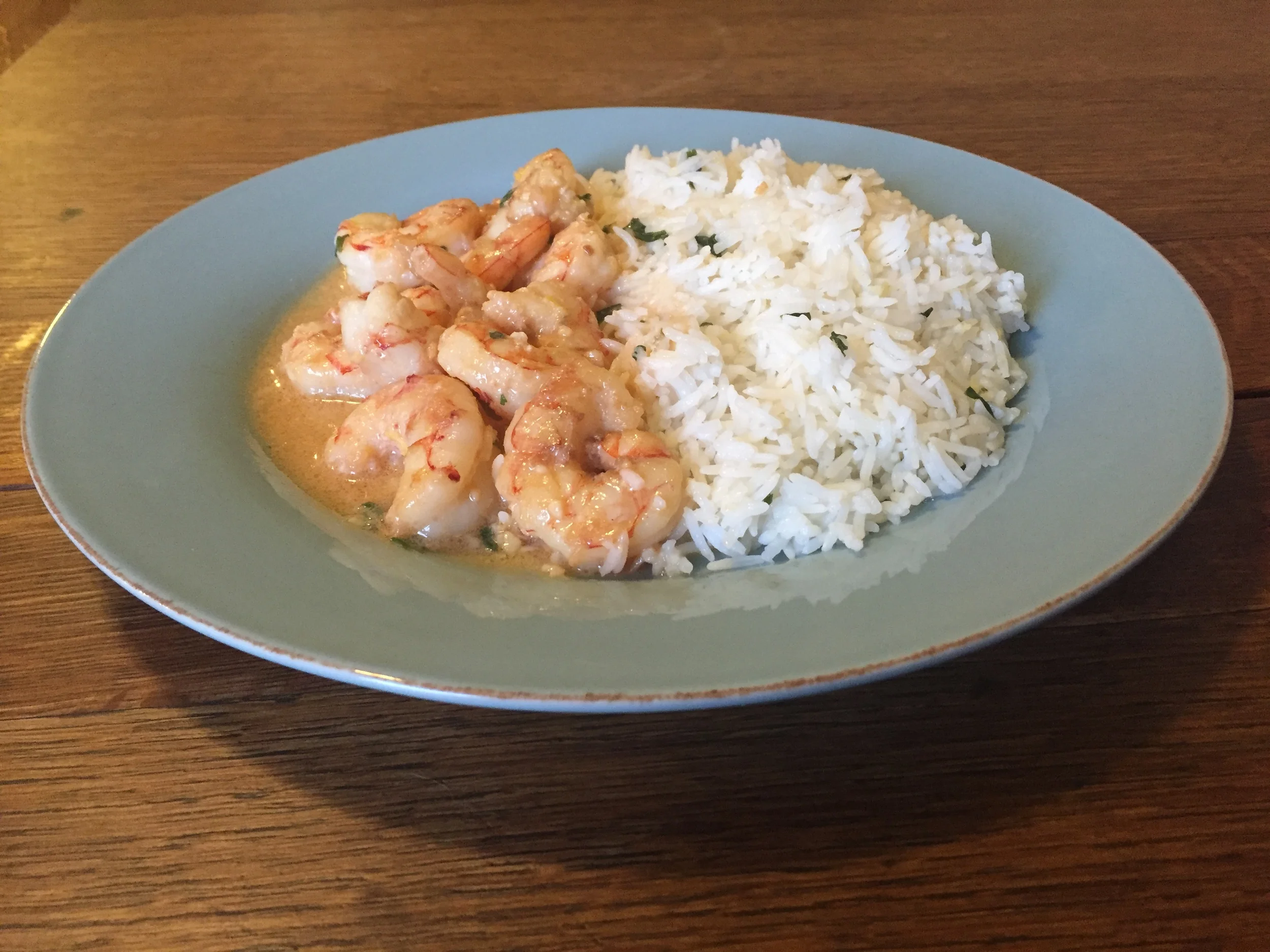 Citrus shrimp and rice for two recipe