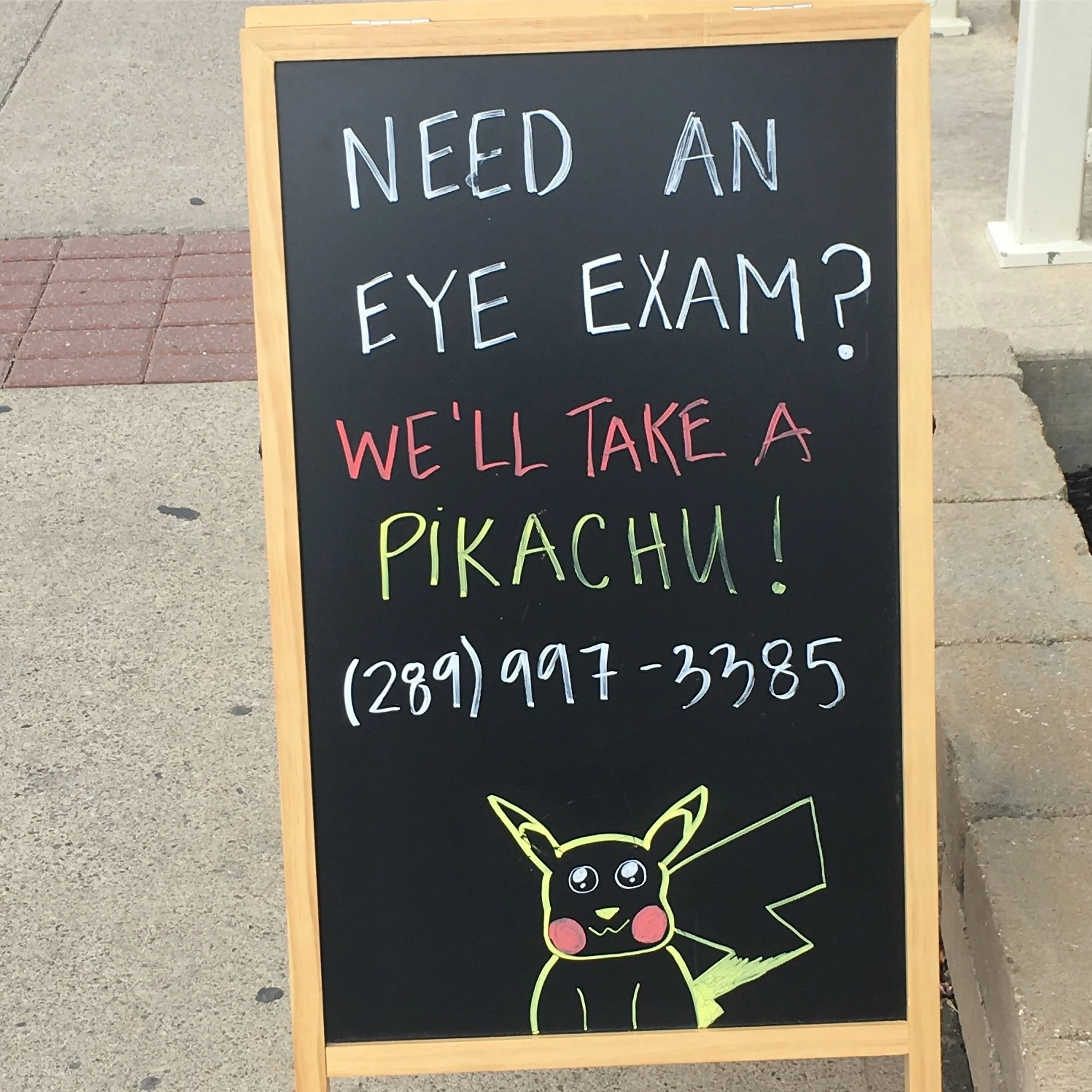 Chalk sign in Streetsville