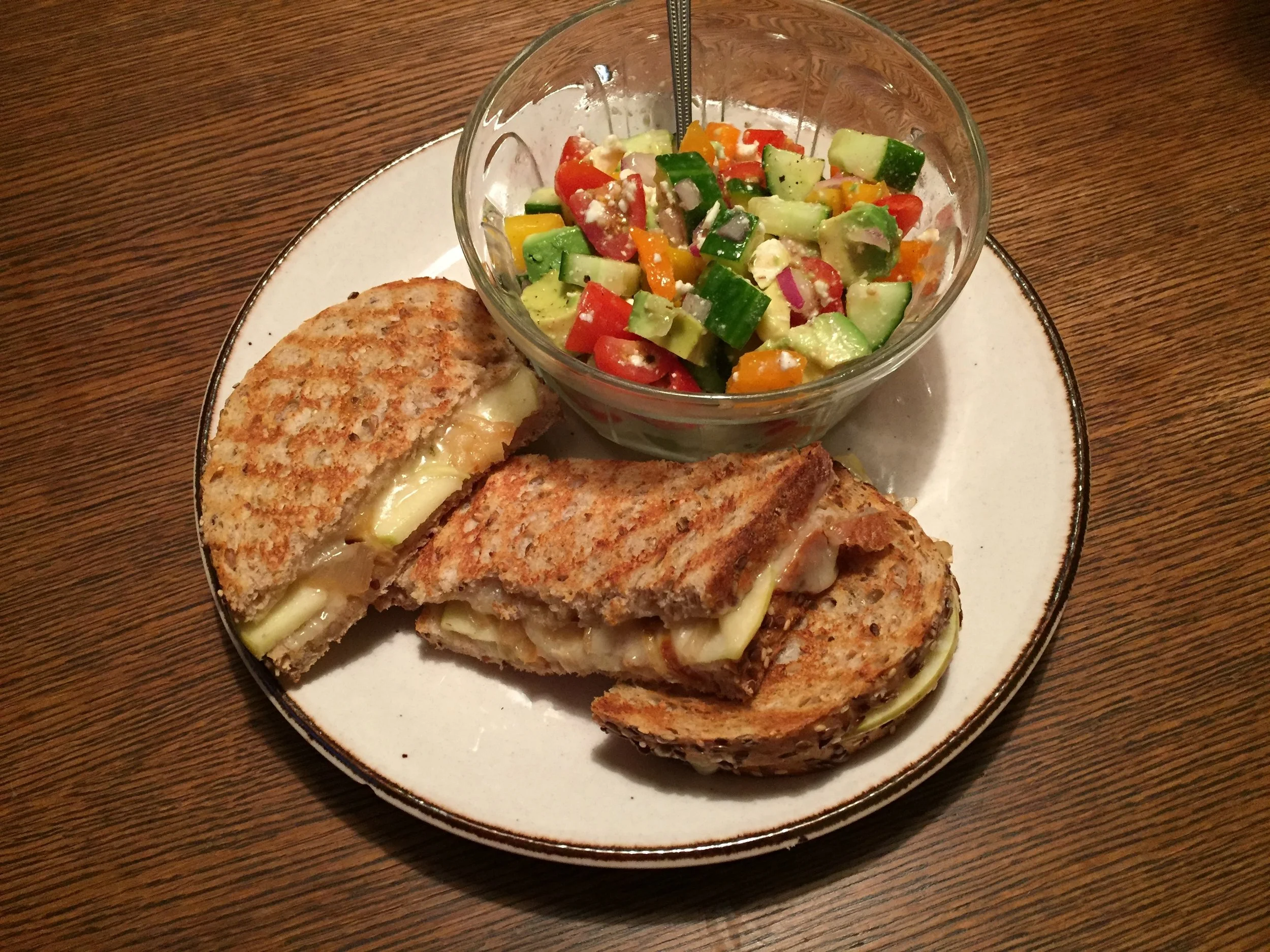 Brie, Apple & Caramelized Onion Panini recipe