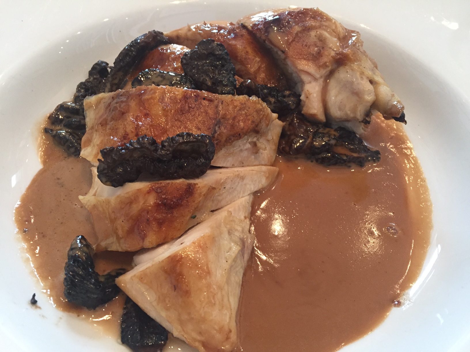  Chicken with morel mushroom sauce 