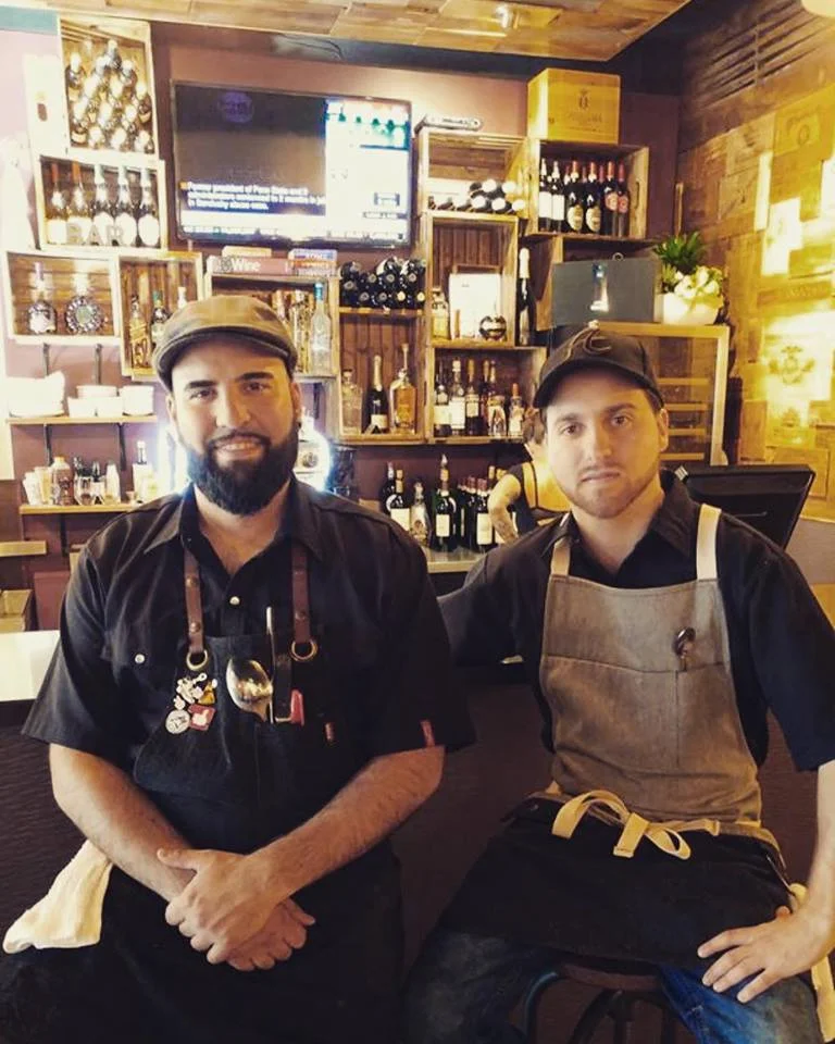 very proud owners and chefs Frank Mazzonetto and Anthony Maniccia 
