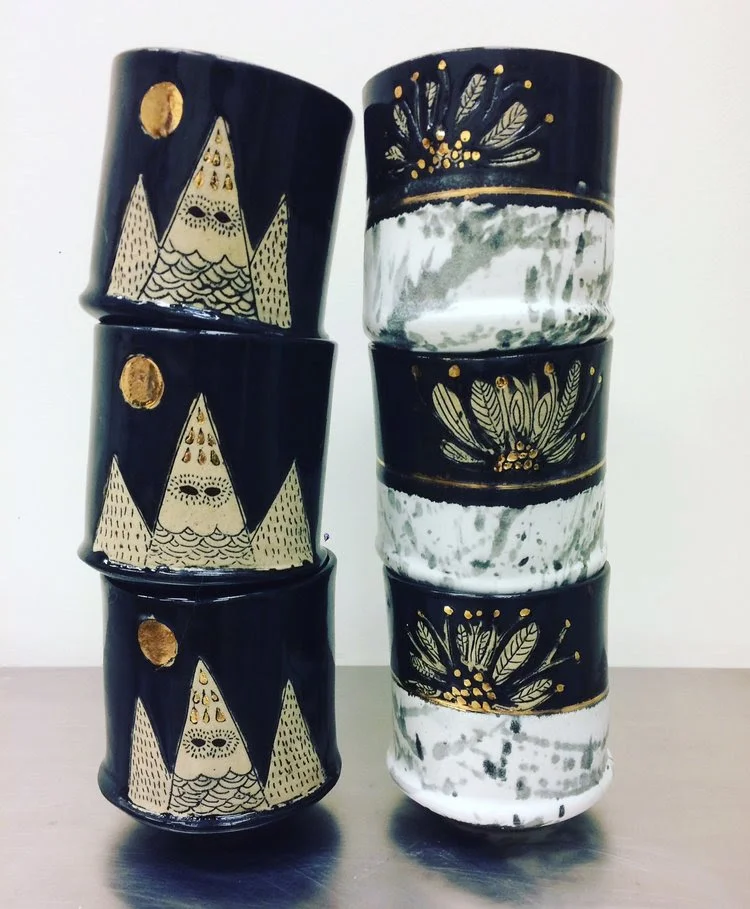 Into the WildThese gorgeous hand-thrown mugs by Kristy Wilson Ceramics are sure to impress anyone on your gift list!