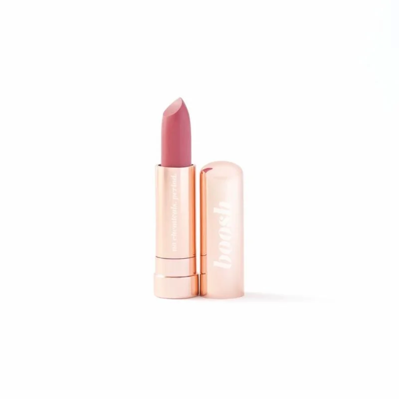 Lips ServiceScore points by gifting a Boosh lipstick in these stunning, limited edition rose gold tubes, made with no chemicals. Period. Lipstick, various colours, $26.