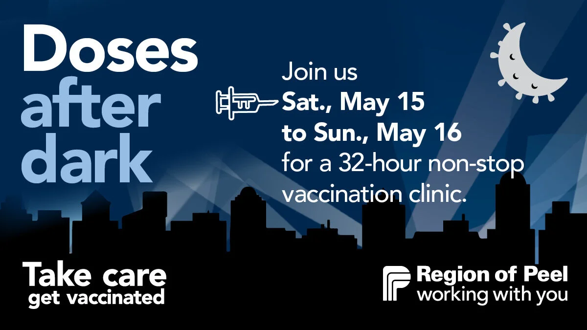 ‘Doses After Dark’ 32-hour Vaccination Clinic Coming to Mississauga 