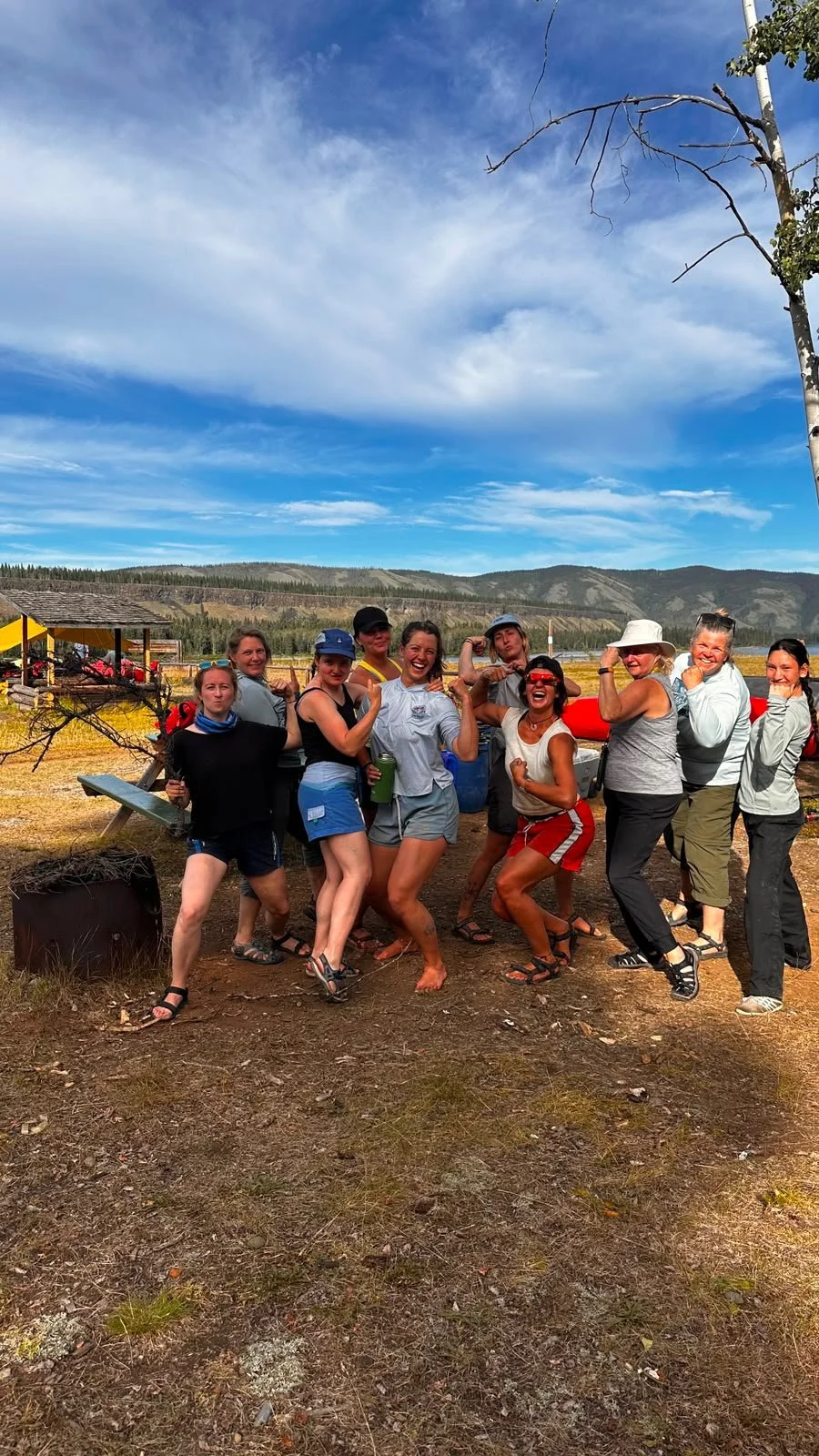 Artemis group doing funny poses