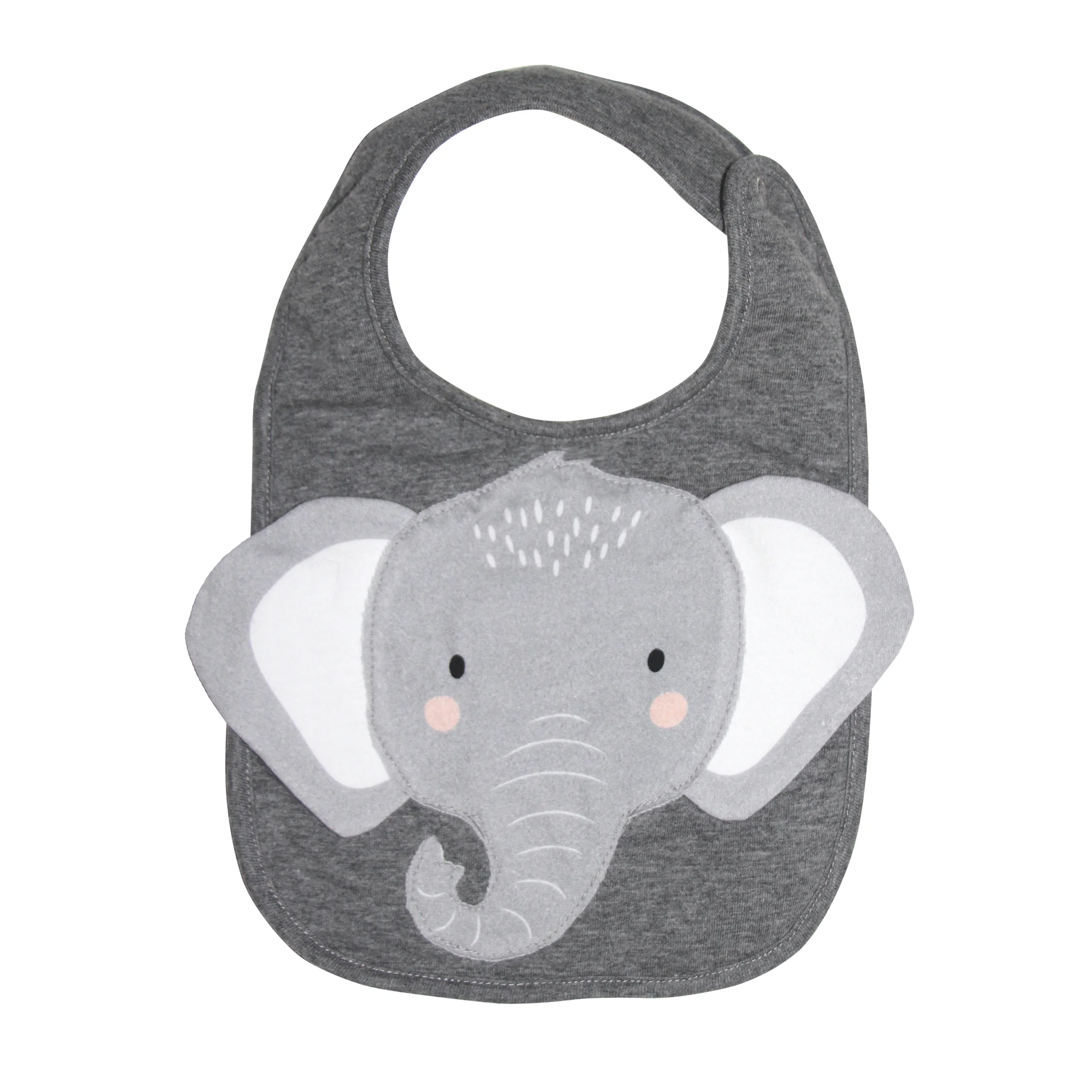Mister Fly Grey Elephant Face Bib MFLY325.jpg