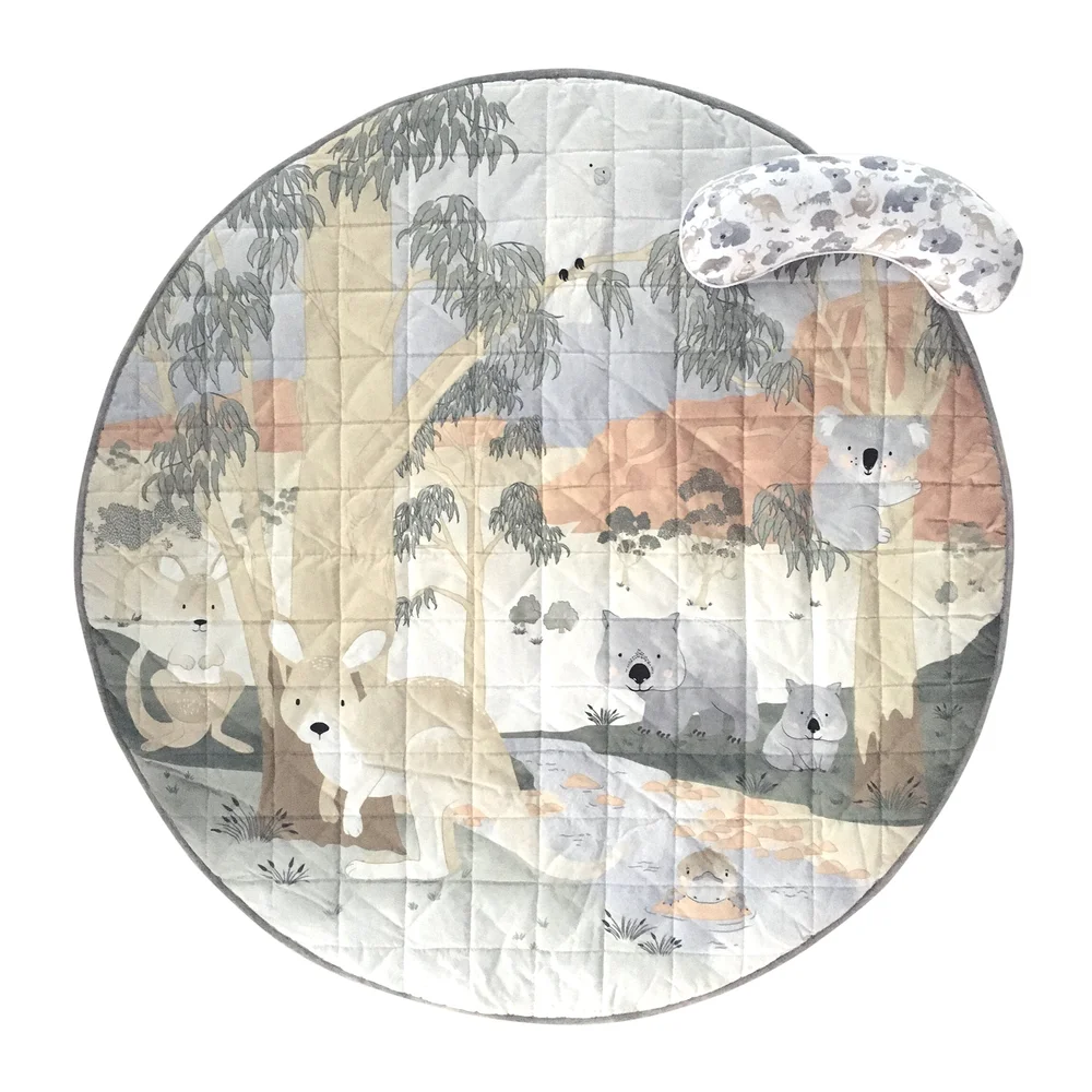 Australiana Water Resistant Playmat Tummy Time Pillow — Mister - Main Image