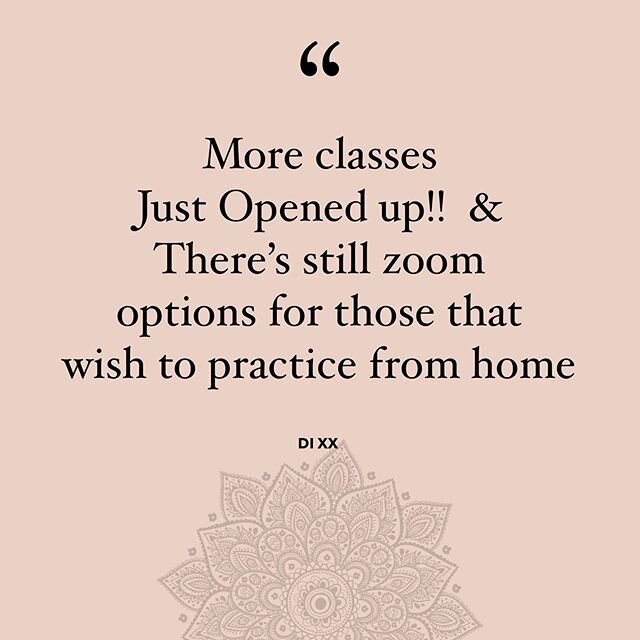 Bookings only at this stage. Sorry no free passes. We have discounts on our class passes and month pass options. I&rsquo;ve just opened up another 3 classes. Plus added in some zoom online classes. #thankyou for those that have jumped back in, and yo