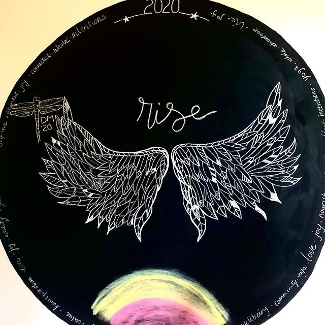 Rise up ... one more sleep to yoga opening!!! Yippeee!!! Who&rsquo;s excited #geelongyoga #yogageelong #riseup #rise #chalkboardart