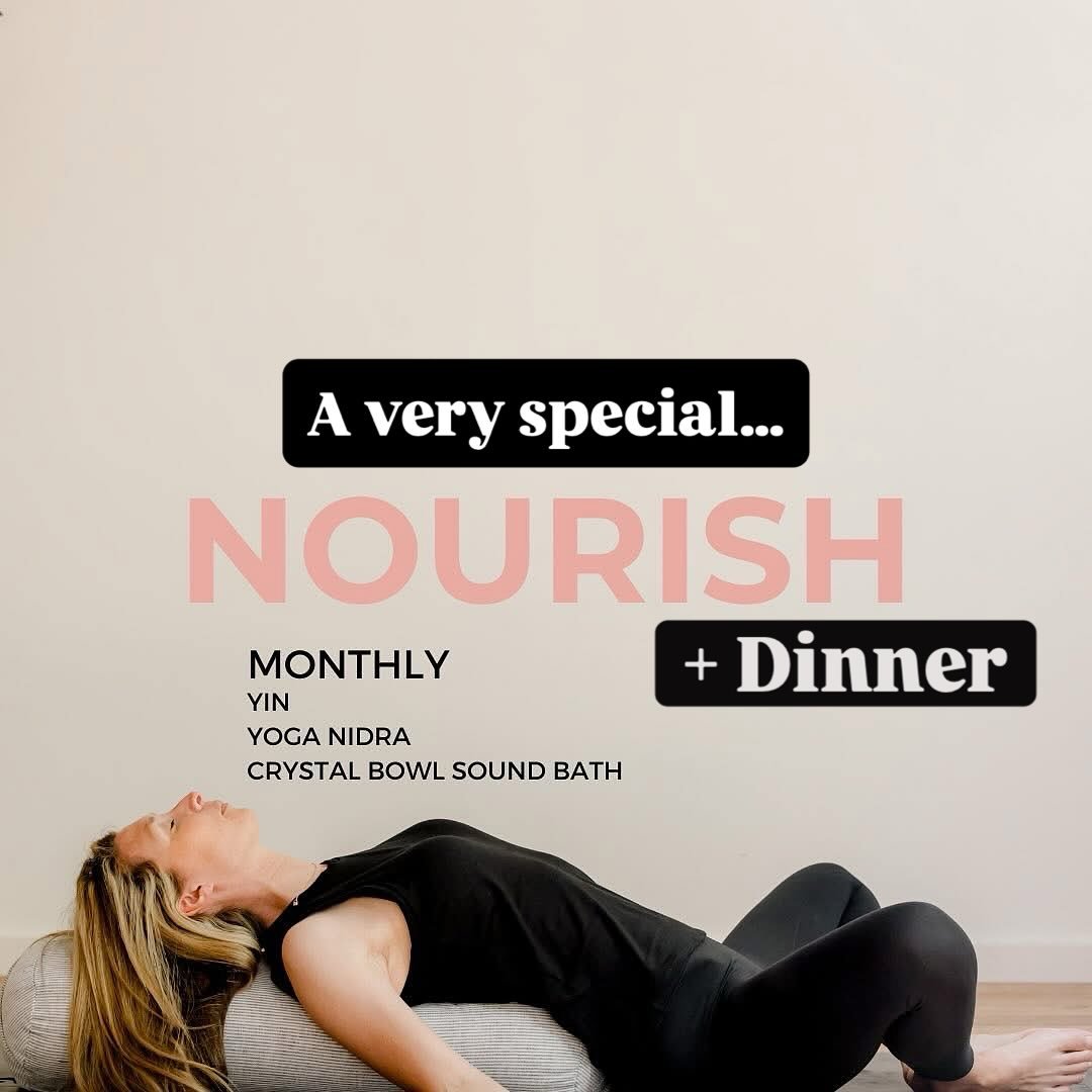 Please join us for a very special Nourish - our final one for 2025. This 75 minute class with Penny will be a beautiful blend of restorative yoga, mindful breath, nourishing nidra, and soothing sound. After class, we&rsquo;ll come together to share d