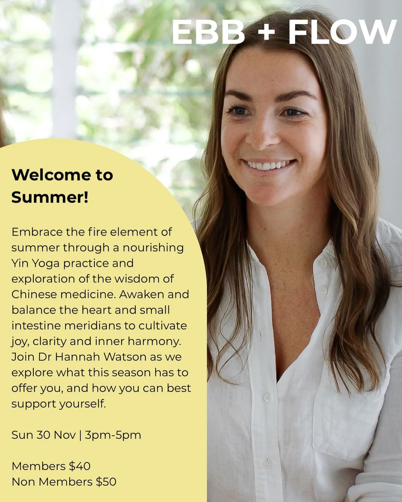 🌞 Welcome to Summer 🌞

Embrace the fire element of summer through a nourishing Yin Yoga practice and exploration of the wisdom of Chinese medicine. Awaken and balance the Heart and Small Intestine meridians to cultivate joy, clarity and inner harmo