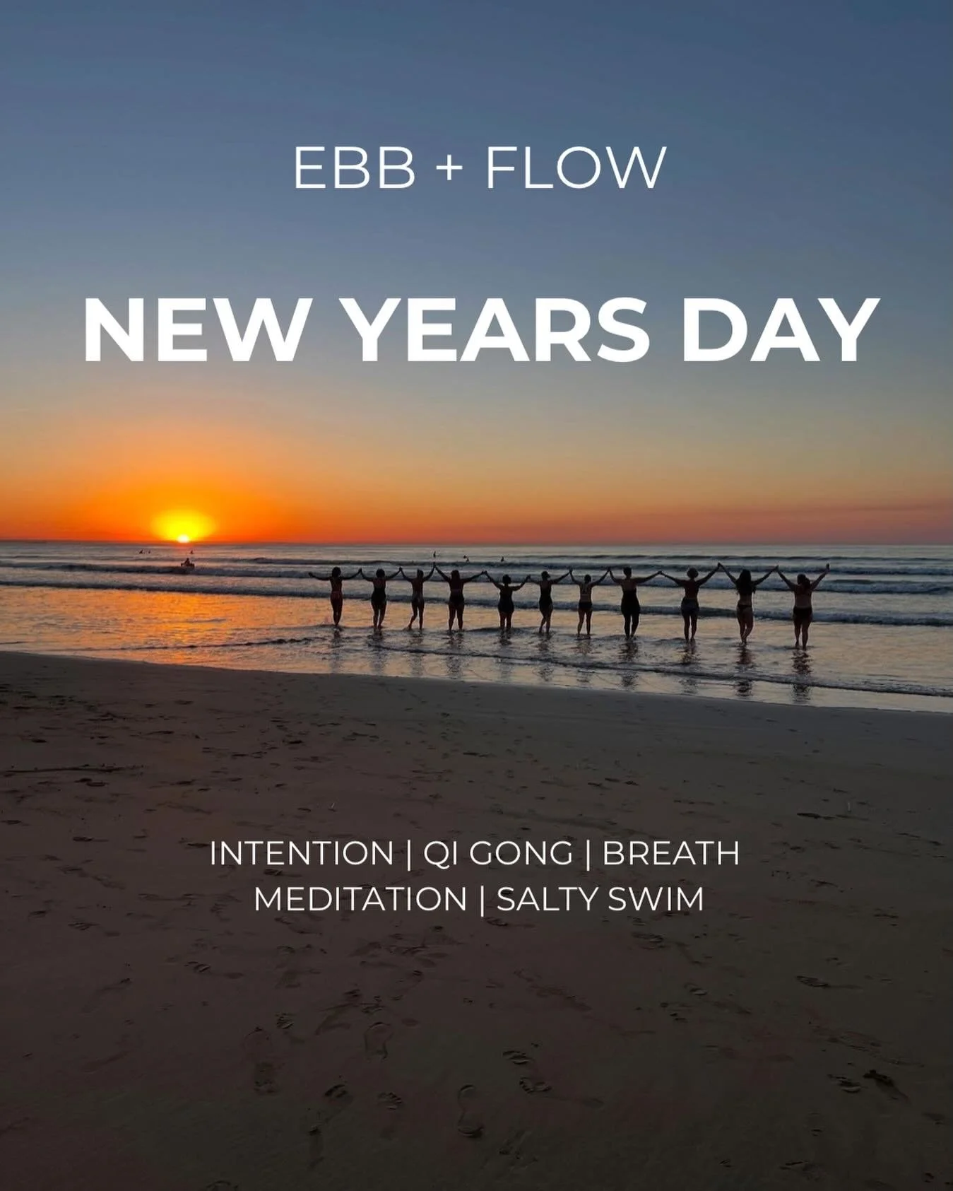 ✨New Years Day Ritual✨

Intention | Qi Gong | Breath | Meditation | Salty Swim

The first day of the &ldquo;sun&rsquo;s rise of the year&rdquo; we honour the symbolism of light, fire, renewal and intention. A moment to gently close one chapter and co