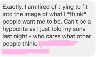 A message one of my business friends wrote me.