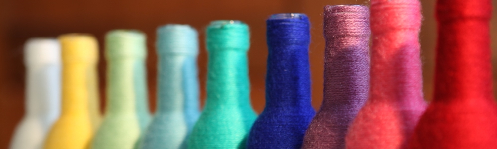 Copy of Wool Coloured Bottles