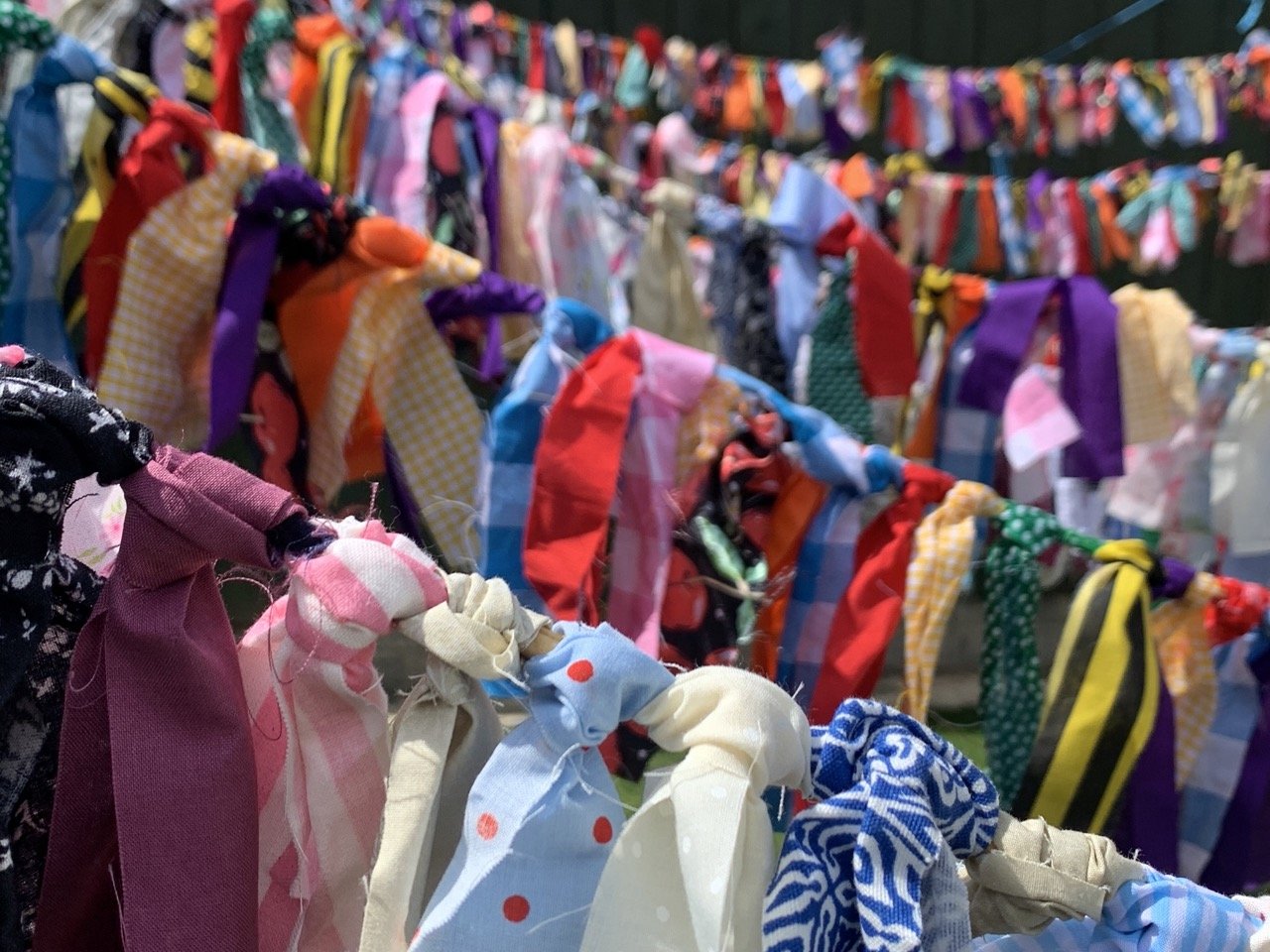 Multi Colour Rag Bunting Party Event Hire