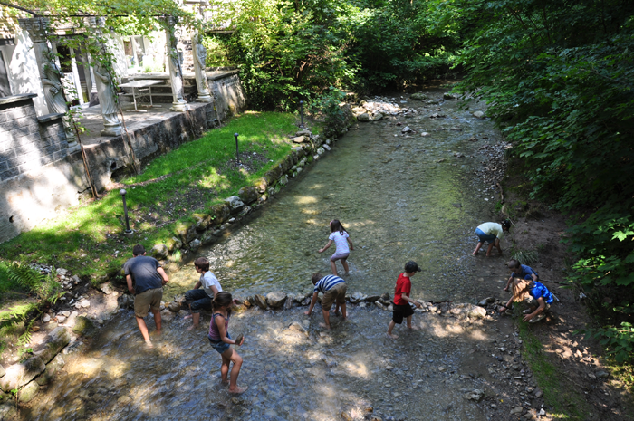 Die wunderbare Umgebung des Hortes bietet ideale Verhältnisse.