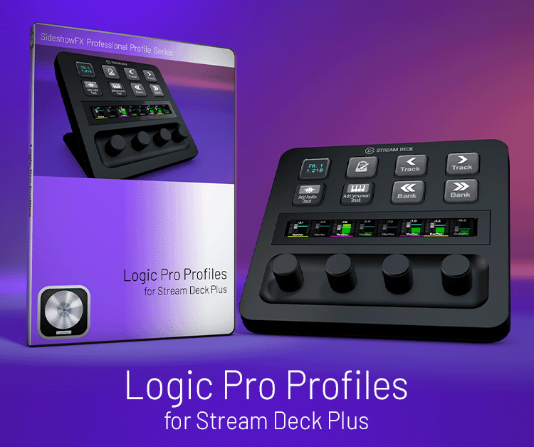 Logic Pro Profiles for Stream Deck Plus V1.1 — sideshowfx