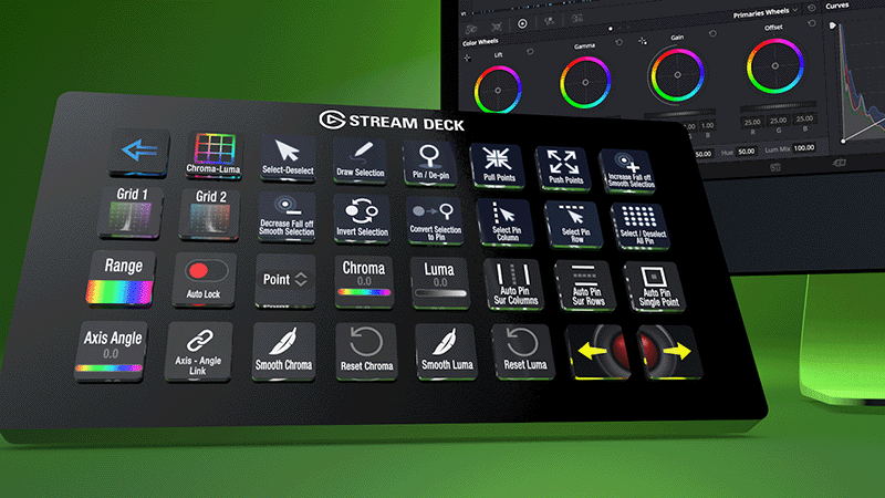 Davinci Resolve Color Panel Stream Deck XL Mac — sideshowfx