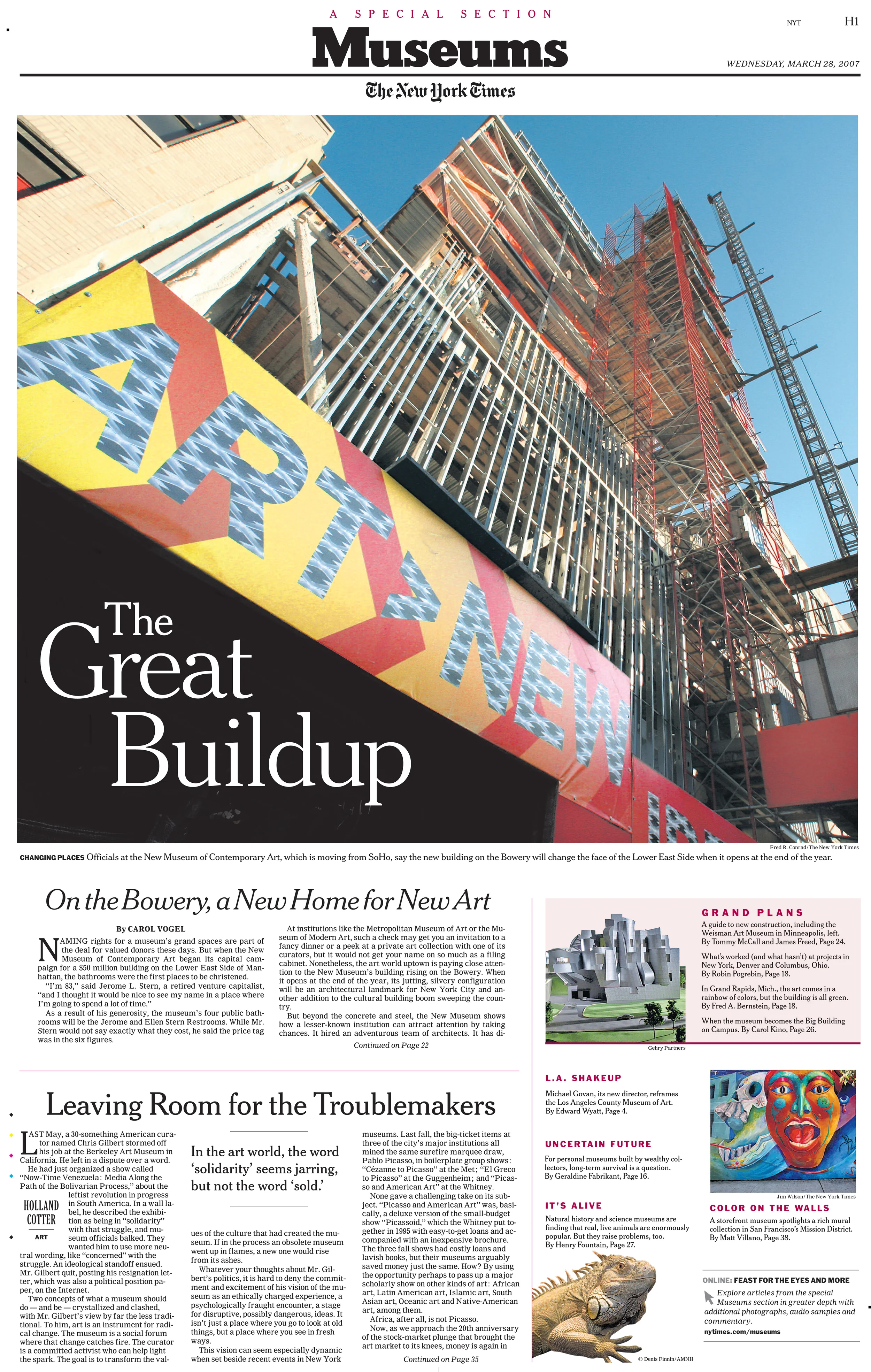  Construction of the New Museum in the Bowery 