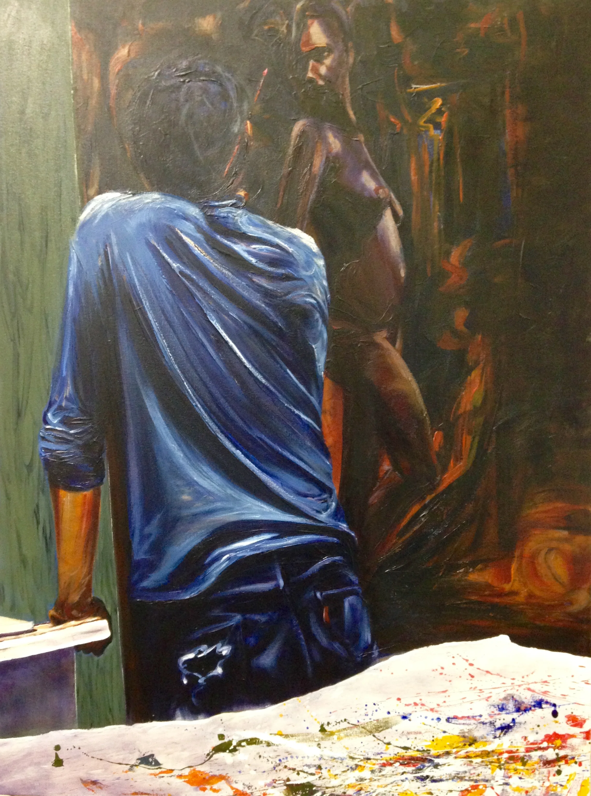 Artist in studio