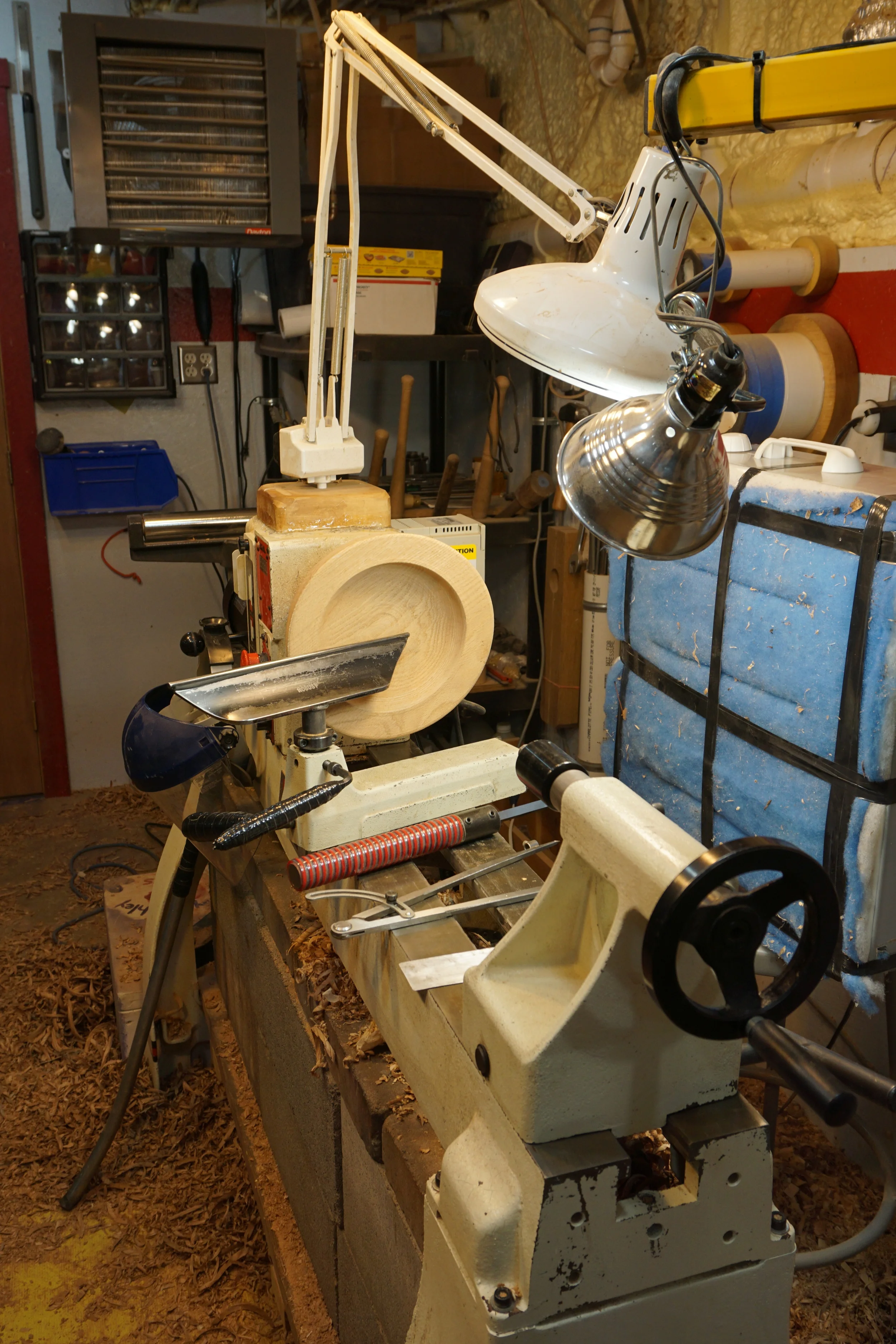 A seasoned oak bowl ready for final turning