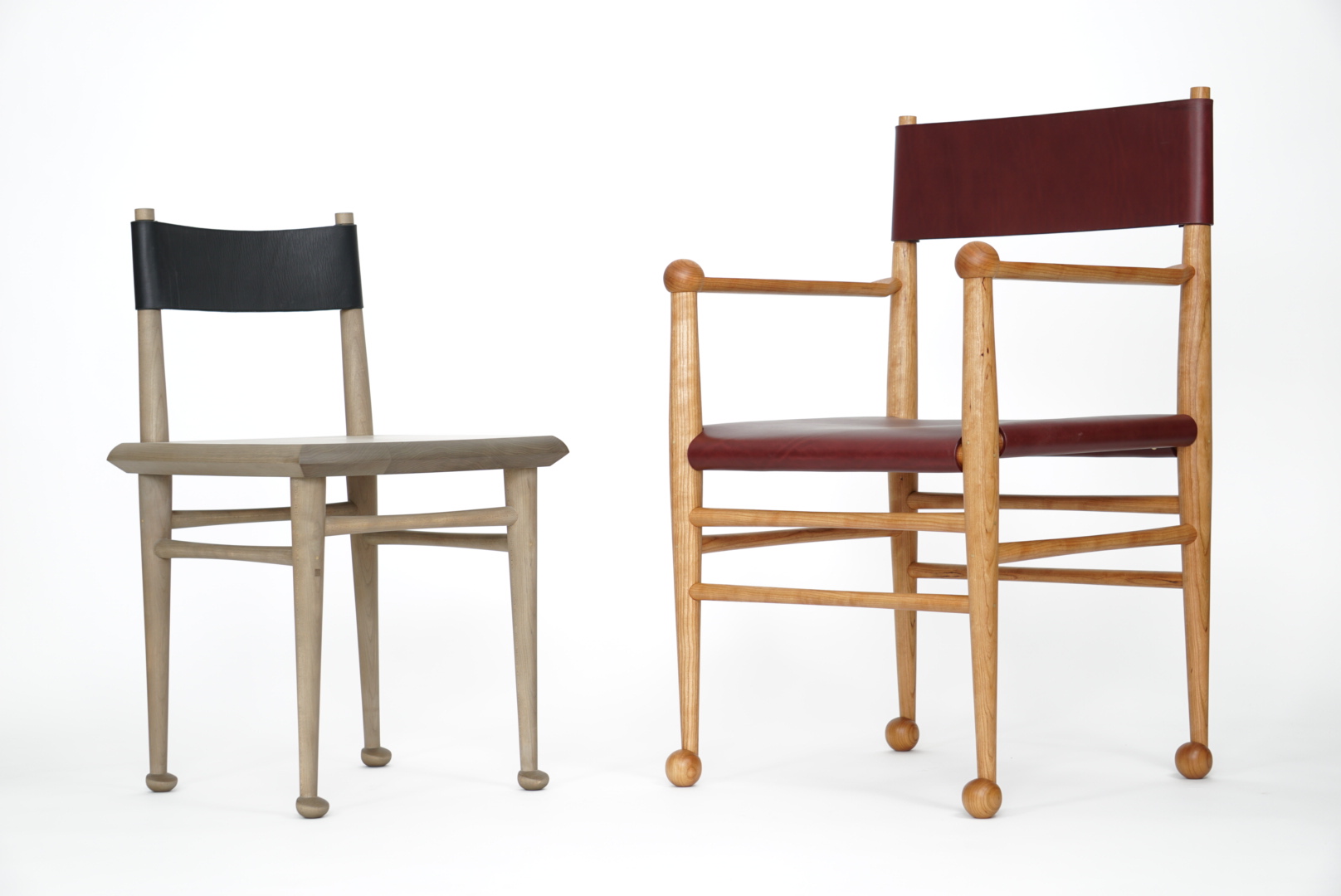 Dining Chair and Ball Foot Chair Duo