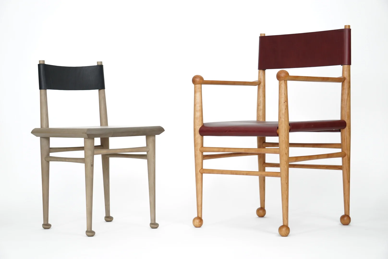 Dining Chair and Ball Foot Chair Duo