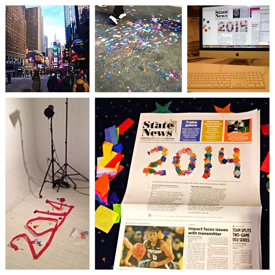 New Years Art Direction and Page Layout