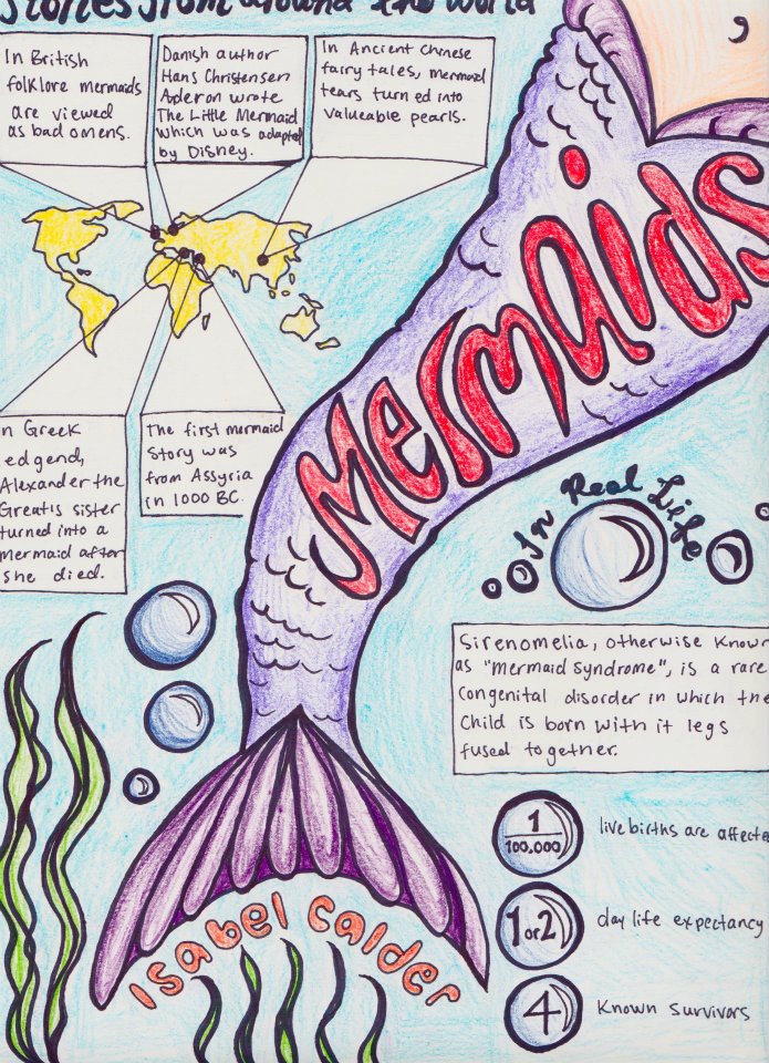 Hand drawn Mermaid Infographic