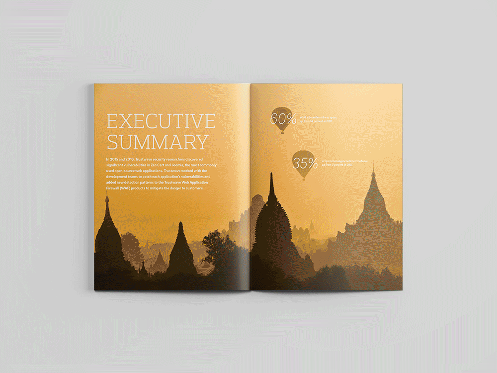 2018 Trustwave Global Security Report INTERIOR SPREADS