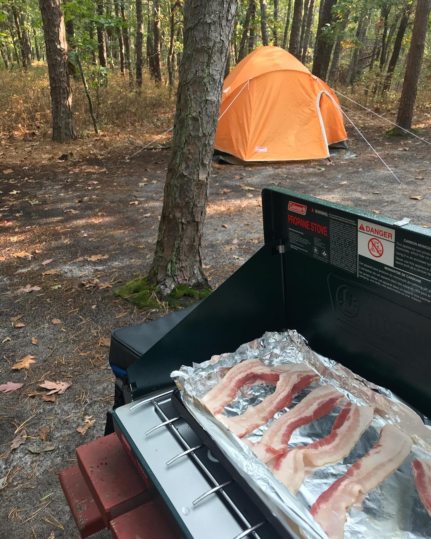 Camping last weekend 🏕 🥓 ☀️ 🦀