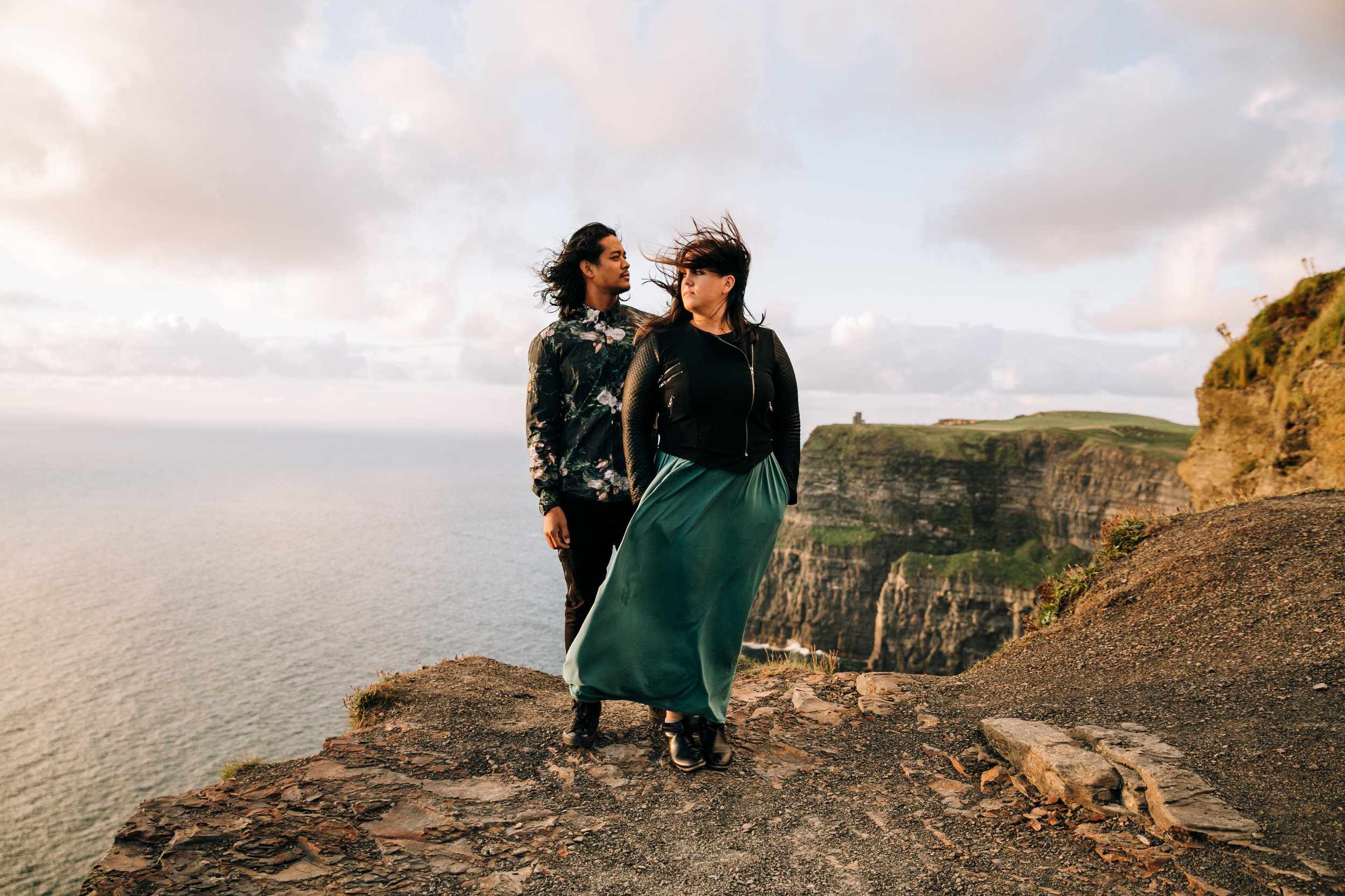 Ireland Engagement Photographer, Cliffs of Moher Engagement Photographer, Engagement Photos at Cliffs of Moher, Ireland Anniversary Photographer, Cliffs of Moher Anniversary Photographer, Ireland