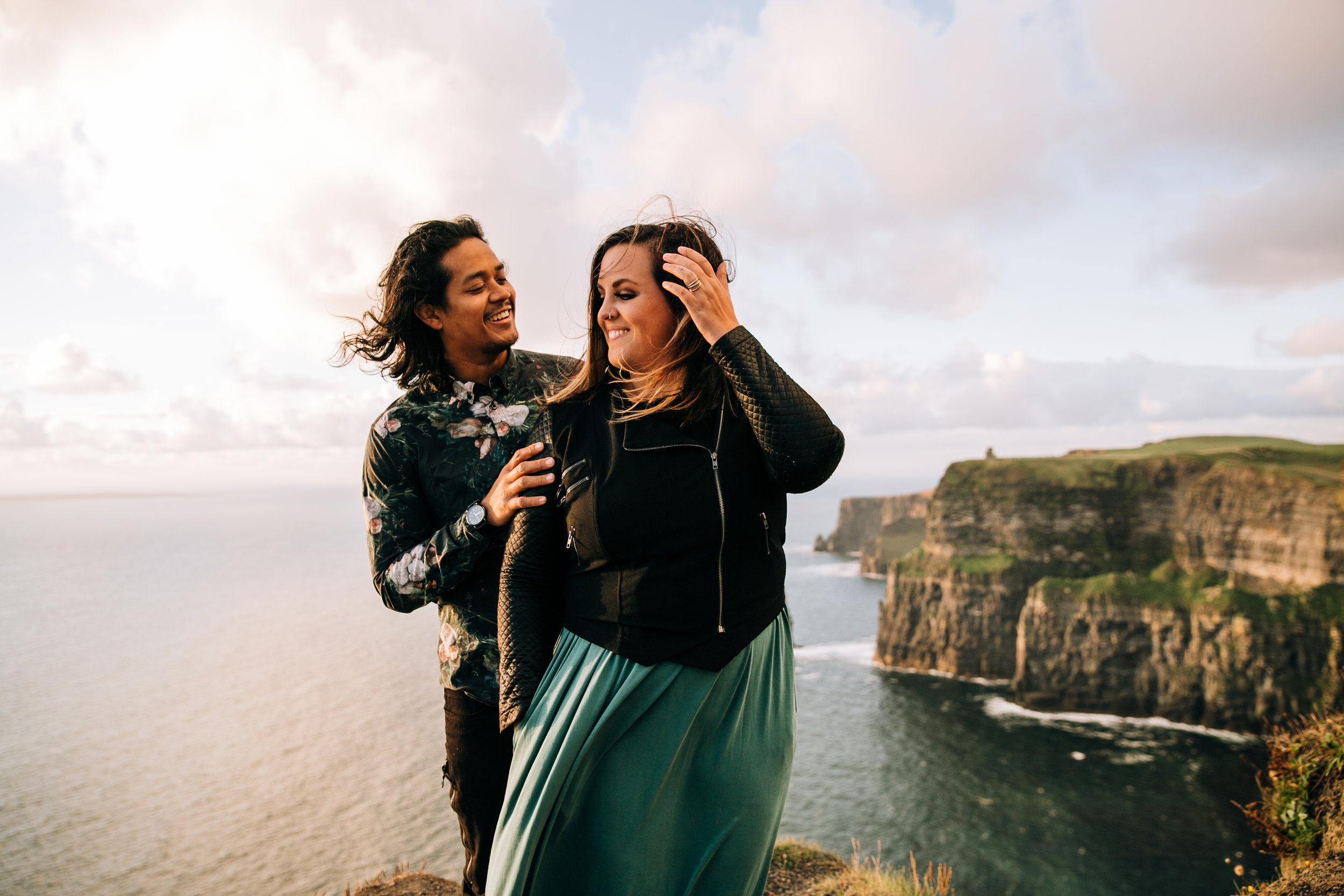 Ireland Engagement Photographer, Cliffs of Moher Engagement Photographer, Engagement Photos at Cliffs of Moher, Ireland Anniversary Photographer, Cliffs of Moher Anniversary Photographer, Ireland