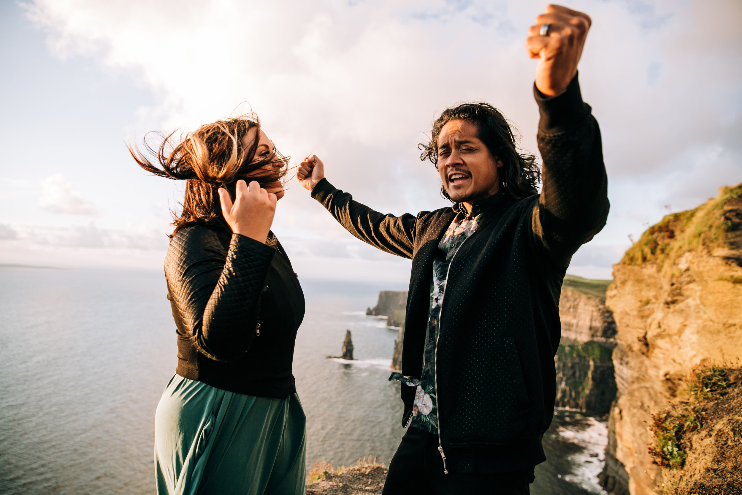 Ireland Engagement Photographer, Cliffs of Moher Engagement Photographer, Engagement Photos at Cliffs of Moher, Ireland Anniversary Photographer, Cliffs of Moher Anniversary Photographer, Ireland