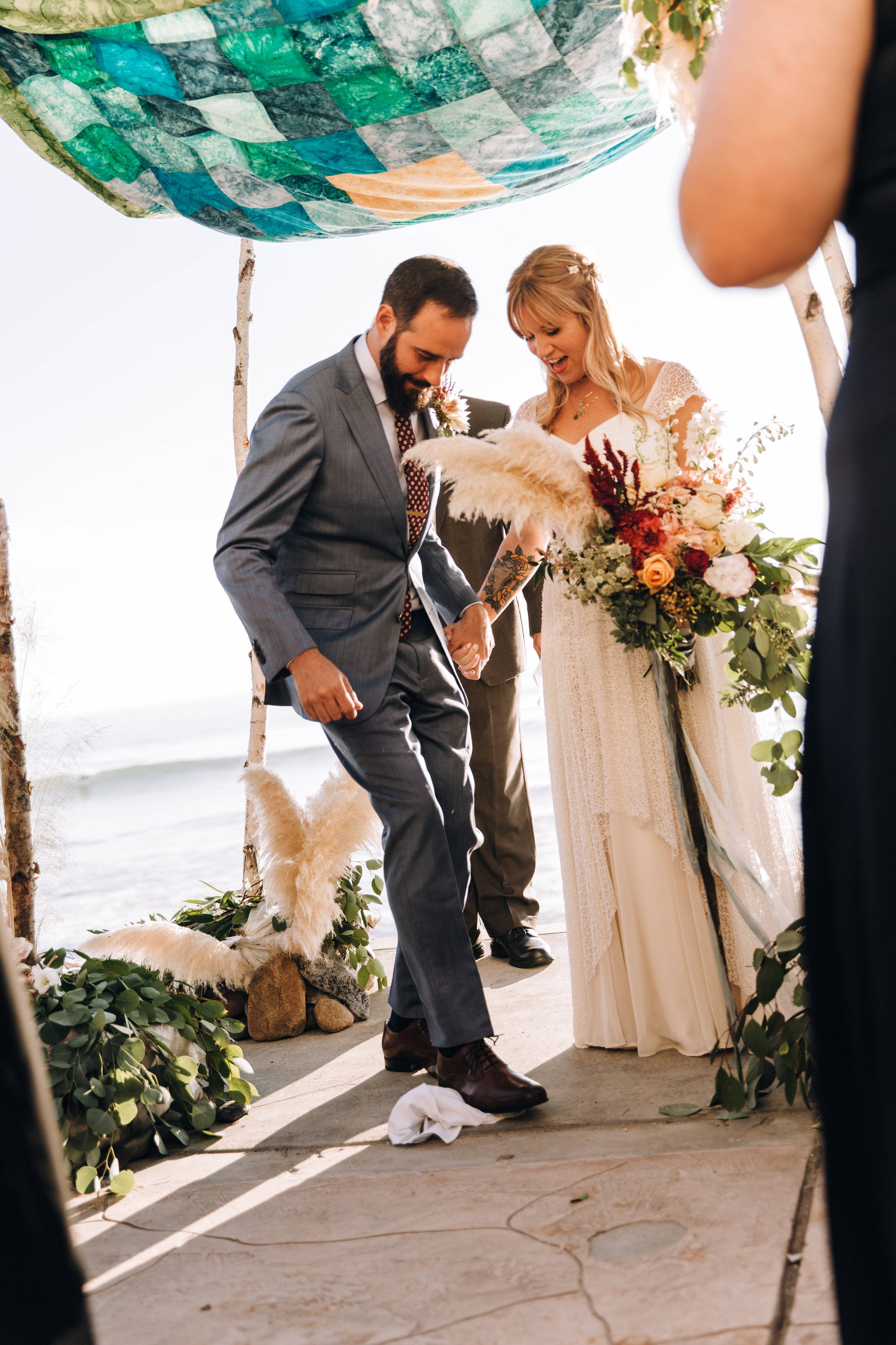 Ben + Sarah: Oceanside Beachfront Elopement — Kara Nixon Weddings