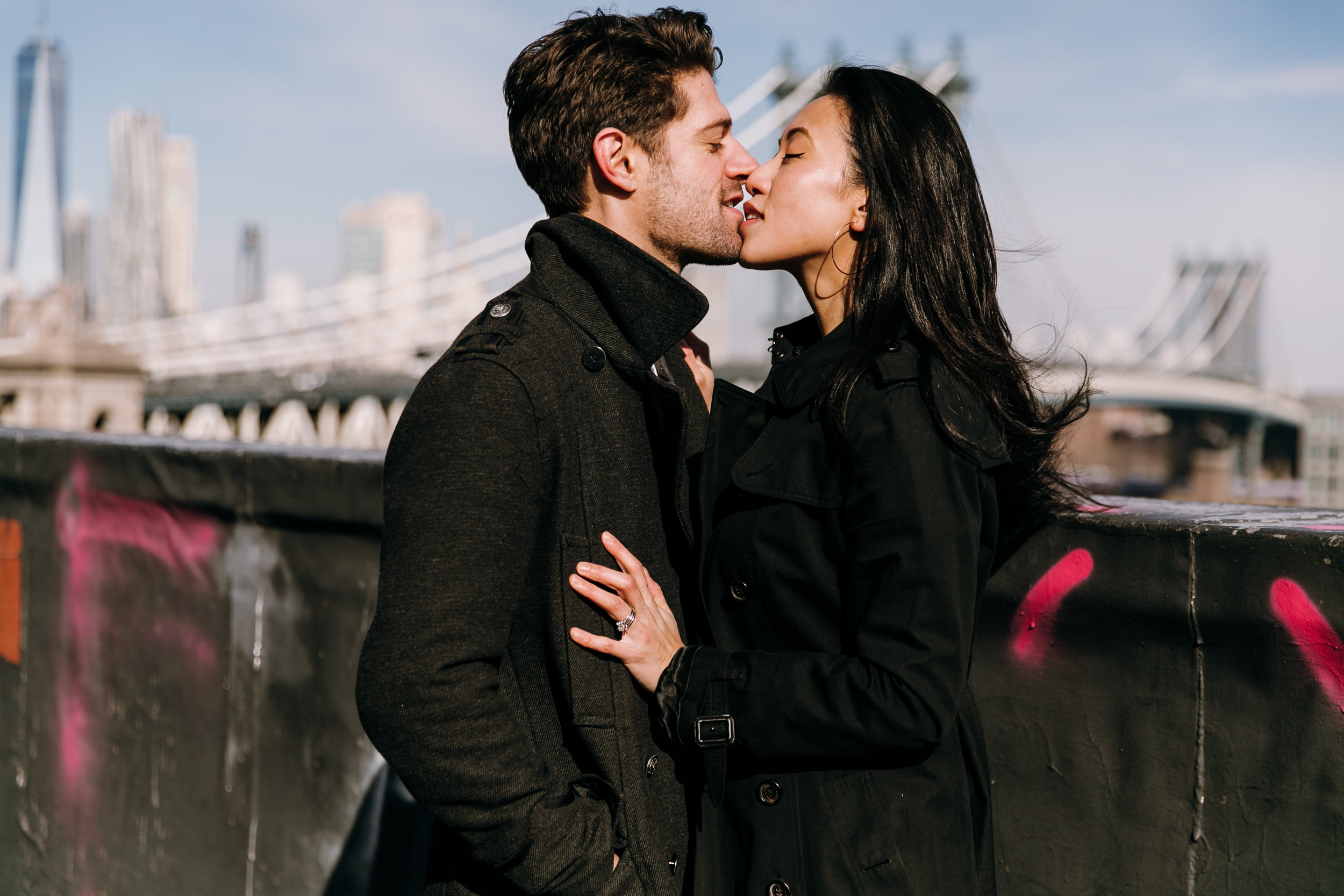 Brookyln engagement photographer, New York engagement photographer, NYC engagement photographer, Brooklyn Bridge engagement session, Brooklyn Bridge, NYC engagement session, DUMBO engagement session